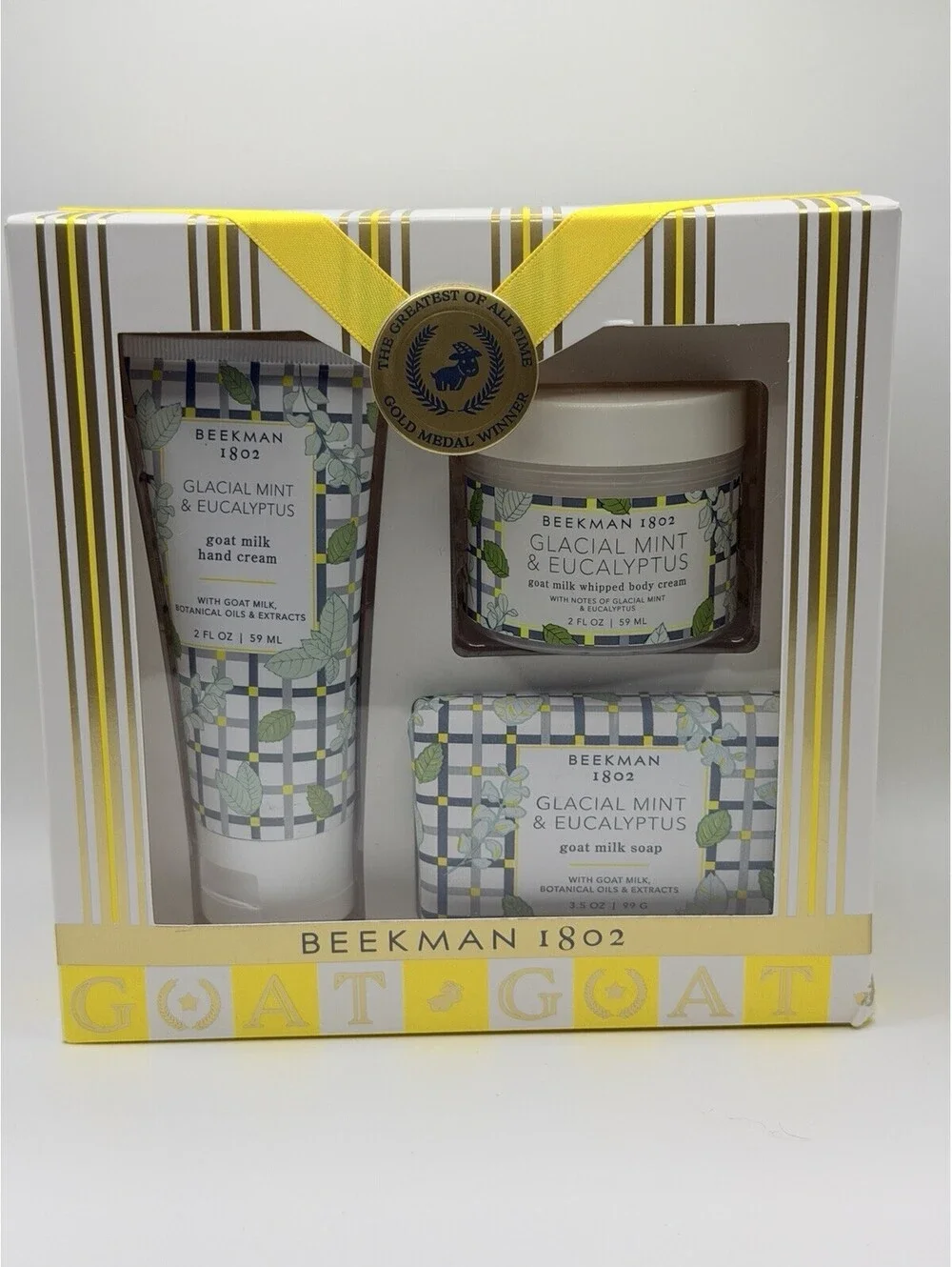 BEEKMAN 1802 PURE Fragrance Free TRIO KIT Goat Milk Gift Set